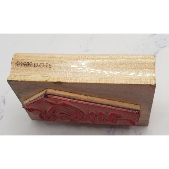 Rejoice Classic Script Religious Bible D.O.T.S Wood Mounted Rubber Stamp - Picture 2 of 7